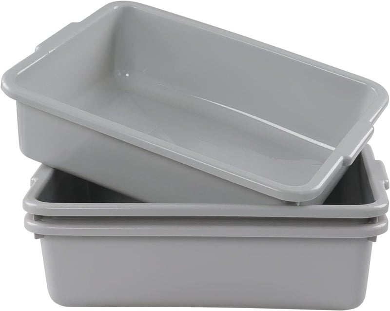 Utiao صندوق حوض حافلة تجاري سعة 13 لتر، 3-pack حوض غسيل، رمادي - Image 1